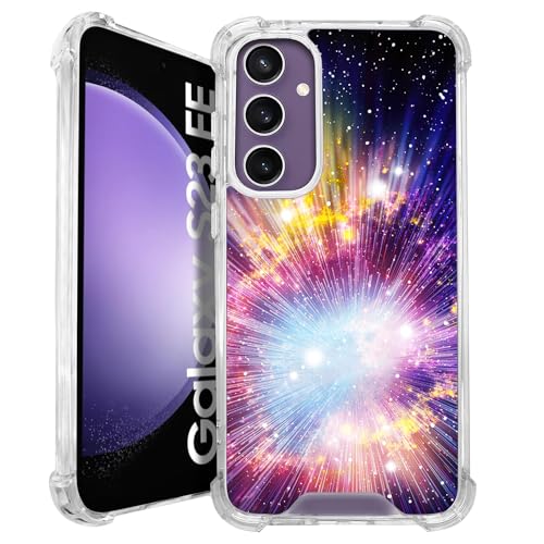 CasesOnDeck Fitted Case Compatible with [Samsung Galaxy S23 FE / S23 Fan Edition Case] Shock Absorption Bumper Cover Soft TPU Bumper Edges(Lightspeed)