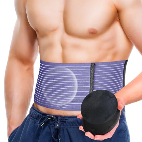 BLITZU Umbilical Hernia Belt for Men and Women – Abdominal Support Binder for Belly Button Hernia Support, Relieve Pain for Incisional, Femoral, Hiatal, & Inguinal Hernia Surgery Prevention Aid L-XL