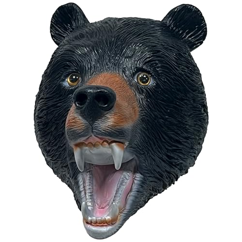 Wild Bear Animal Mask Head Mask for Halloween Costume Party Cosplay (Black Bear)