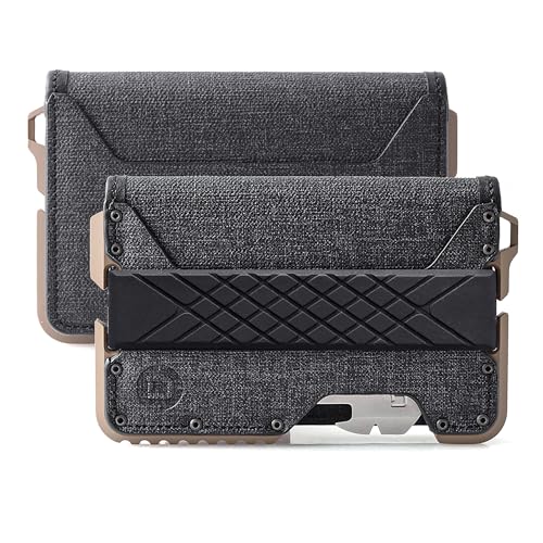 Dango Tactical Wallet – RFID Blocking Card Holder for Men - Leather + Multi-Tool Slim Minimalist - Integrated Rail System & Cash Band - Easy Access to Money and Cards – T01 Tactical EDC Front Pocket