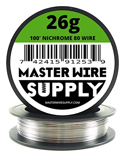 Nichrome 80 - 100' - 26 Gauge Wire - 100ft - 0.4mm - 0.016in - Made in USA - Master Wire Supply
