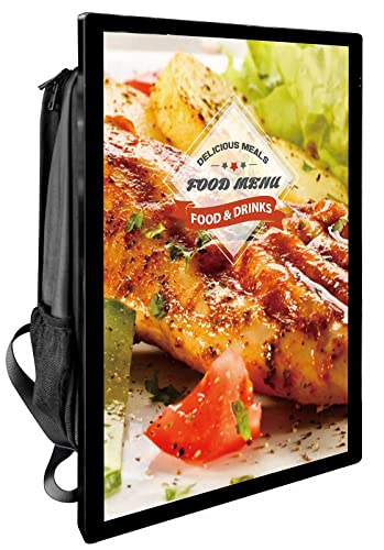 Welaso 21.5 inch LCD Backpack with custom lcd screen for portable video advertising player, 1920 * 1080 resolution ratio,touch screen,human walking backpack digital billboard