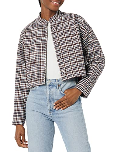 Rebecca Taylor Women's Jacket, Techy Houndstooth Quartz Combo, Medium