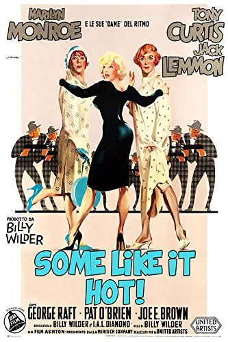 Some Like It Hot (Marilyn Monroe) - (24' X 36') Movie Poster - An Authentic PosterOffice Print with Holographic Sequential Numbering.