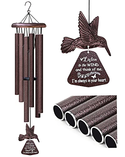 Sympathy Wind Chimes for Outside Deep Tone, Memorial for Loss of Loved One Prime, Bereavement Condolence Remembrance Funeral Gifts for Grieving Friends Loss of Mother Father