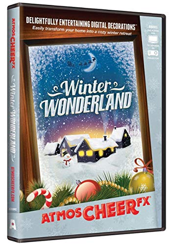 AtmosFX Winter Wonderland Digital Decorations DVD for Winter and Christmas Holiday Projection Decorating