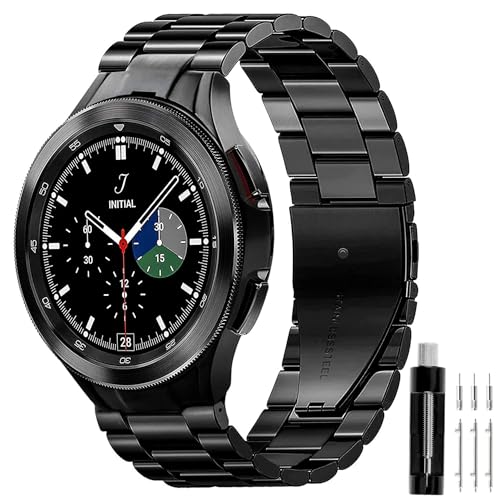 GOLDTOLUCK Compatible with Samsung Galaxy Watch 6 5 4 Band Pro Classic 20mm 43mm 47mm 45mm 40mm 44mm 42mm 46mm, Men Metal Business Band Solid Stainless Steel…