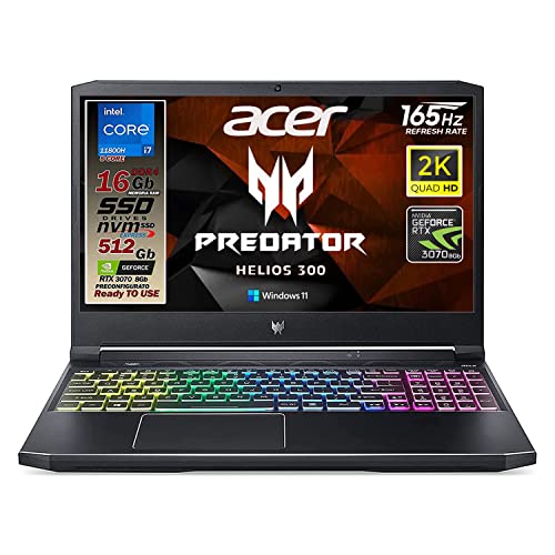 Acer Predator Helios 300 Gaming Laptop, 15.6' Full HD IPS, Intel i7 CPU, 16GB DDR4 RAM, 256GB SSD, GeForce GTX 1060-6GB, VR Ready, Red Backlit KB, Metal Chassis, Windows 10 64-bit, G3-571-77QK