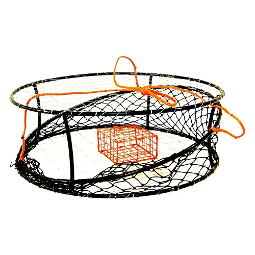 Protoco Small Slip Ring - 21” x 6” - Built for Crabbing - Stainless Steel on The Top and Bottom with Extremely Durable Mesh for The Side, Slip Rings are Made for All Around Entry