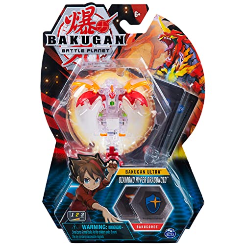 Bakugan Ultra, Dimaond Hyper Dragonoid, 3-inch Collectible Action Figure and Trading Card, for Ages 6 and Up