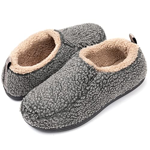 RockDove Men's Nomad Slipper with Memory Foam, Size 9.5-10.5 US Men, Light Gray