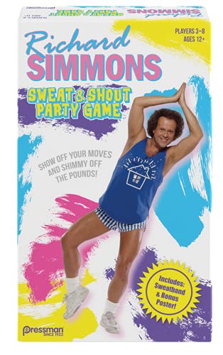 Pressman Richard Simmons: Sweat & Shout Party Game - The Show Off Your Moves & Shimmy Off The Pounds Game