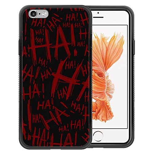 Pinsheng Case Compatible with iPhone 6s,Joker Laughter 6 Cases for Men/Women,Soft Silicone Rubber Fully Wrapped Frame Anti-Skid and Shockproof Protective Case for iPhone 6/6s