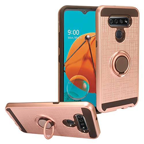 CELZEN - for LG K51, LG Reflect (LM-K500) - Hybrid Phone Case w/Ring Stand - RS2 Rosegold