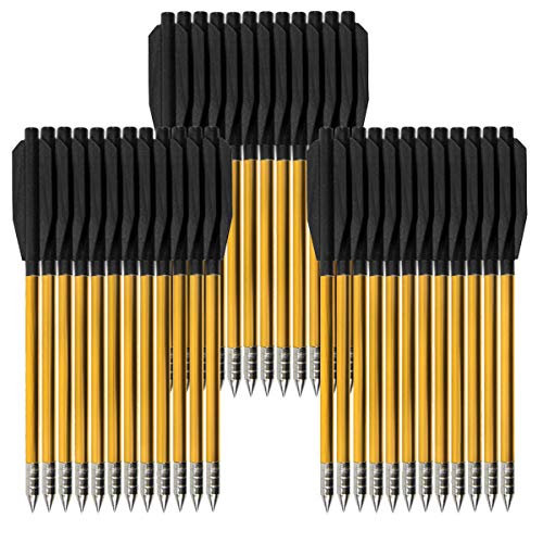 Kavard Mini Crossbow Bolts, 6.3' Crossbow Arrows, Aluminium Cross bow Bolts Arrows for 50-80lbs Pistol Crossbow Precision Target, Great for Practicing Shooting Target, Small Hunting Archery (36 Pack)