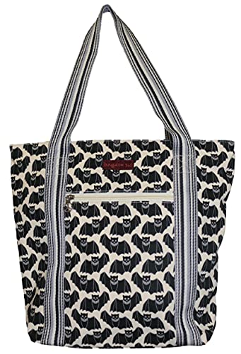 bungalow 360 Vegan Striped Tote Bag (Bat)