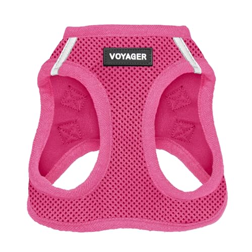 Voyager Step-in Air Dog Harness - All Weather Mesh Step in Vest Harness for Small and Medium Dogs and Cats by Best Pet Supplies - Harness (Fuchsia), S (Chest: 14.5-16')
