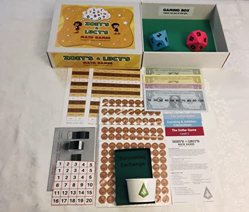 Zoey's & Lucy's The Dollar Game - Levels 1 & 2 -- Counting & Addition Connections