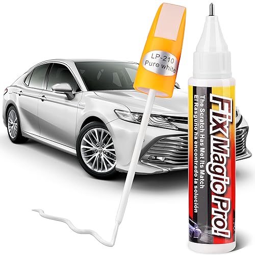 Touch Up Paint for Cars (White), Two-in-One Car Paint Scratch Repair, Automotive Touch Up Paint Pen with Instruction Manual, Quick and Easy Solution to Repair Car Paint Scratches