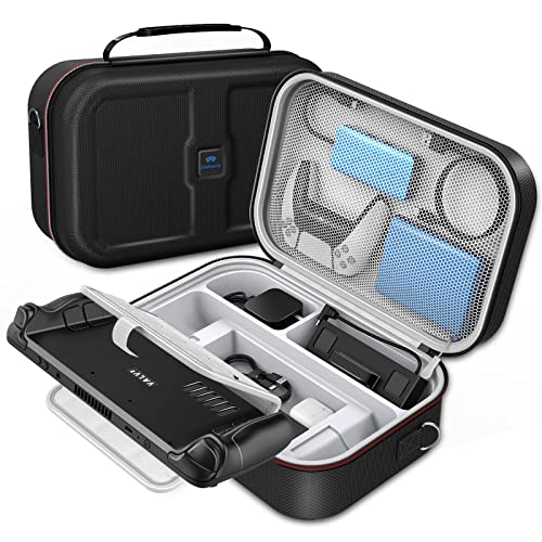 SteBeauty Steam Deck Case, Carrying Case for Steam Deck Console & Accessories, Steam Deck Travel Case Built-in AC Adapter Charger Storage
