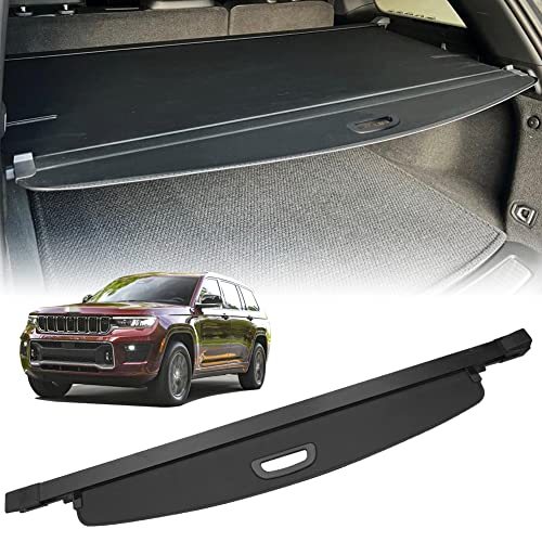 VeCarTech Compatible with All-New 2022-2024 Jeep Grand Cherokee(2 Row; WL) 4XE Rear Cargo Security Shade Cover Privacy Screen Retractable Rear Storage Tonneau Cargo Cover Luggage Security Shield Shade
