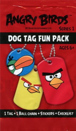 Angry Birds Dog Tag Fun Pack (includes random dogtag, ball chain & stickers)