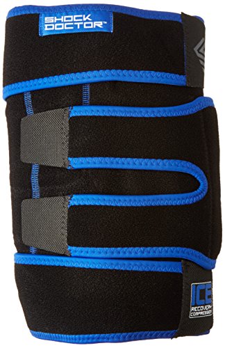 Shock Doctor Ice Recovery Compression Knee Wrap Brace, Small-Medium, Black