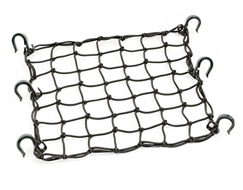 PowerTye 50152 Black 15'X15' Cargo Net featuring 6 Adjustable Hooks & Tight 2'x2' Mesh