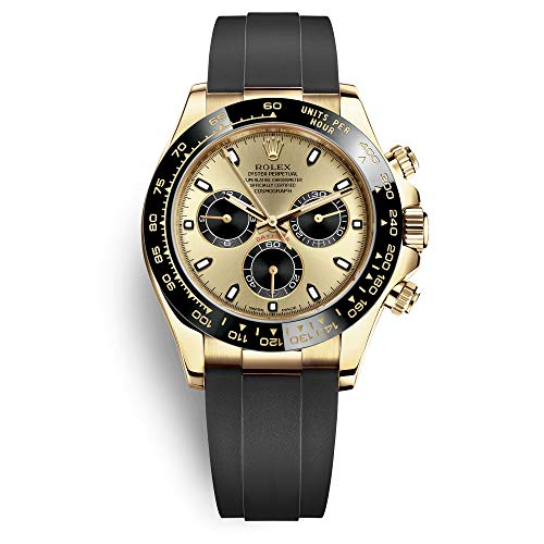Rolex Daytona Yellow Gold/Oysterflex Bracelet / 116518LN-0048 / Champagne Black Dial