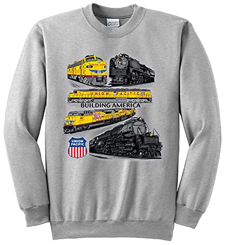 Daylight Sales Union Pacific Collage Authentic Railroad Sweatshirt Adult Medium [64] Ash