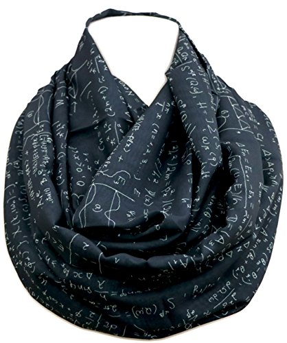 Di Capanni Mathematics infinity scarf for engineers, teachers, nerds, algebra Math accessories for her geeky student