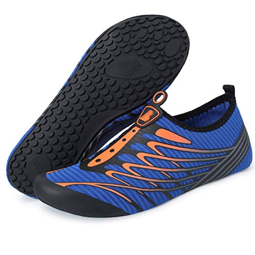 BARERUN Water Sports Shoes Barefoot Quick-Dry Aqua Yoga Socks Slip-on for Men Women Orange 12-13 Women/10-11 Men
