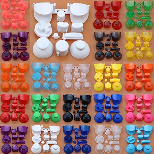11 in 1 Full Buttons ABXYZ Button Thumbstick Cap Joystick Dpad Buttons for Nintedno Gamecube NGC Constroller (T-Luminous Clear)