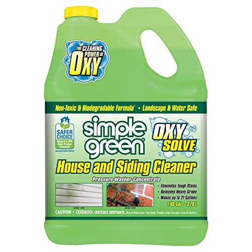 Oxy Solve House and Siding Pressure Washer Cleaner - Removes Stains from Mold & Mildew on Vinyl, Aluminum, Wood, Brick, Stucco - Concentrate 1 Gal.