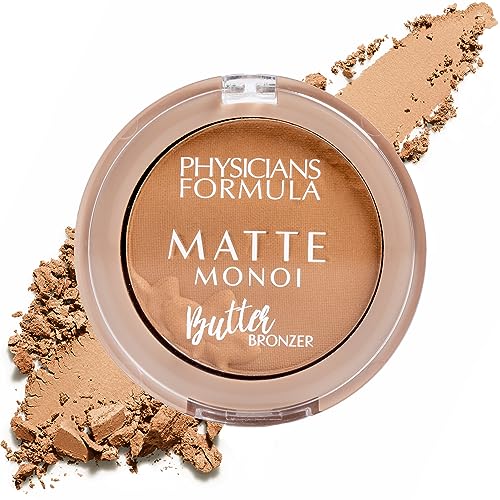 Physicians Formula Mini Matte Monoi Butter Bronzer, Matte Bronzer, Powder Face Matte Makeup, Dermatologist Tested, Essential Fatty Acids, Pro-Vitamins, Softens, Conditions, And Moisturize Skin