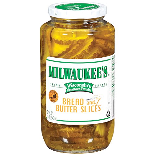 Milwaukee's Pickles, Bread and Butter Slices, 32 oz. (Pack of 12)