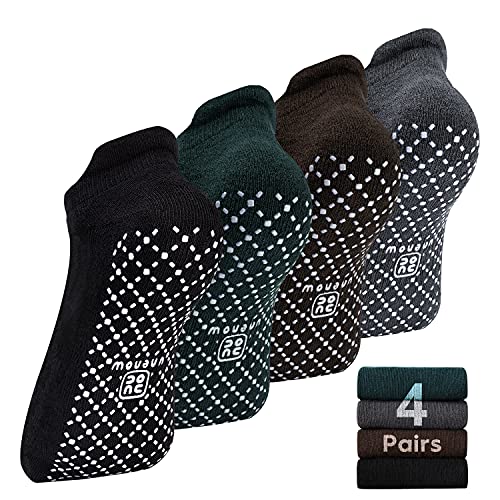 unenow Unisex Non Slip Grip Socks with Cushion for Yoga Pilates Barre Home & Hospital