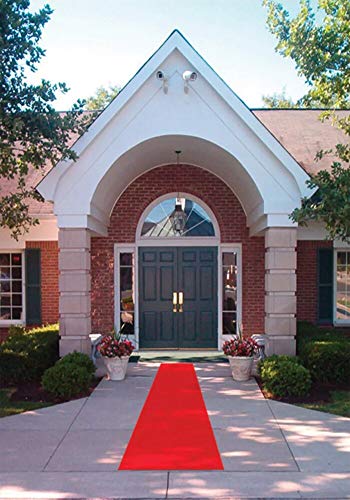 Movie Night Red Aisle Runner 24 in × 15 ft Red Carpet Event Runner Wedding Rug for Indoor Outdoor Wedding Party Decorations