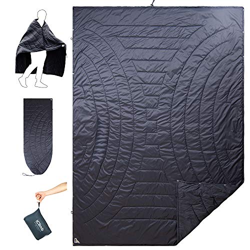 iClimb 3M Thinsulate Insulation Warm Camping Blanket Ultralight Compact (Dark Grey)