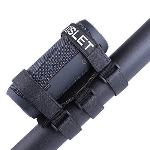 Xislet 2-Strap Style Portable UTV Speaker Mount Compatible with Polaris RZR Ranger Can Am Maverick X3 Kawasaki Mule Attaches 1.5-2.0' Roll Bar Wakeboard Tower Boat Wireless Speaker Bar Mount