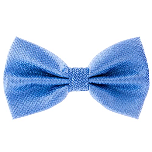 Man of Men Tuxedo Bow Tie – Pretied Men's Bow Ties with Adjustable Strap – Bowties for Formal Wears – Satin Polyester Patterned Bow Ties for Men – Color of Choice
