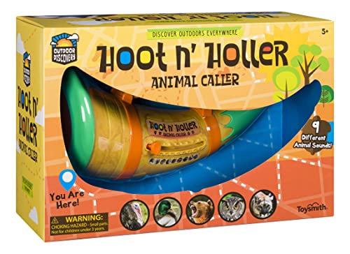 Toysmith Outdoor Discovery, Hoot-N-Hollar Animal Caller, 9' Horn With 9 Animal Sounds, For Boys & Girls Ages 5+