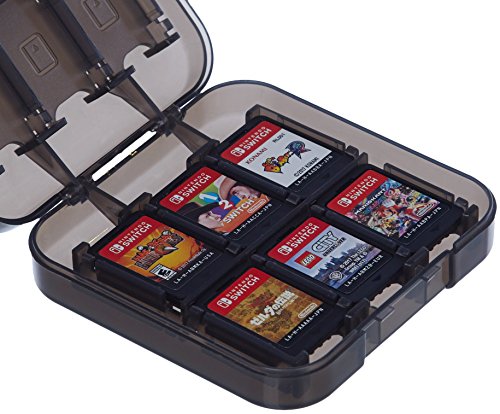 Amazon Basics Game Storage Case for 24 Nintendo Switch Games - 3.4 x 3.4 x 1 Inches, Black