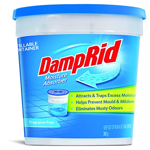 DampRid Fragrance Free Refillable Moisture Absorber - 10.5oz cup – Traps Moisture for Fresher, Cleaner Air