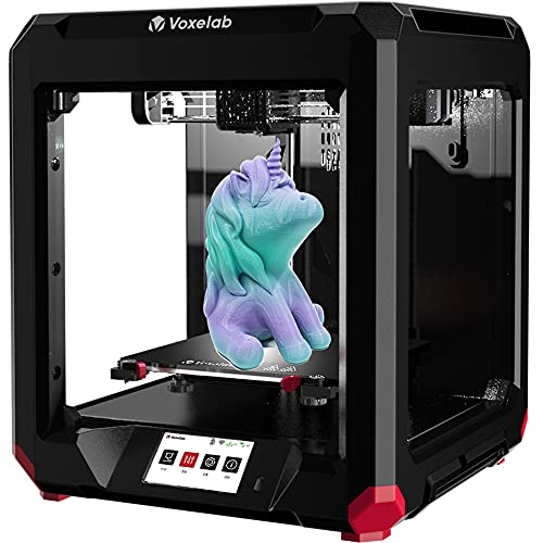 Voxelab Aries 3D Pinter, Dual Z-axis Rails & Fully Assembled Semi-auto Leveling FDM Printer with Filament Sensor, Carborundum Glass Platform, Printing Size 200 x200 x 200 mm