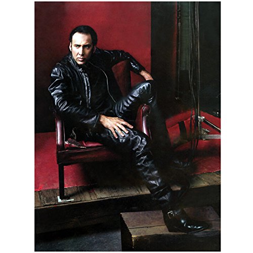 Nicolas Cage Looking Dark and Intense Sitting Hands Resting on Leg 8 x 10 Inch Photo