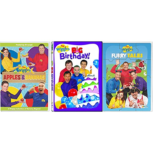 The Wiggles 3 Pack DVD Set: Apples And Banana's / Big Birthday / Furry Tales (3 Disc DVD - 4+ Hours Kids Music) - Anthony Field, Simon Pryce, Lachlan Gillespie, Murray Cook, Emma Watkins