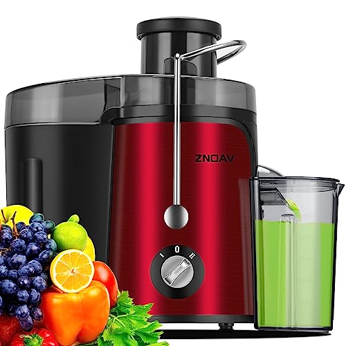 Juicer Machine, 600W Juicer with 3.5” Wide Chute for Whole Fruits and Veg, Juice Extractor with 3 Speeds, BPA Free, Easy to Clean, Compact Centrifugal Juicer Anti-drip