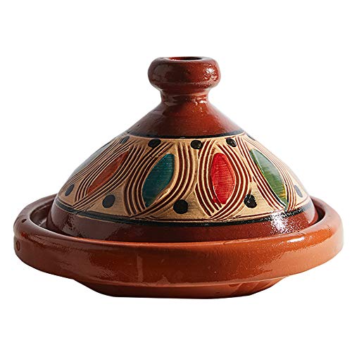 Moroccan Tagine Pot by Verve CULTURE | Traditional Ceramic Cooking Tagine | 7' tall / 10' diameter