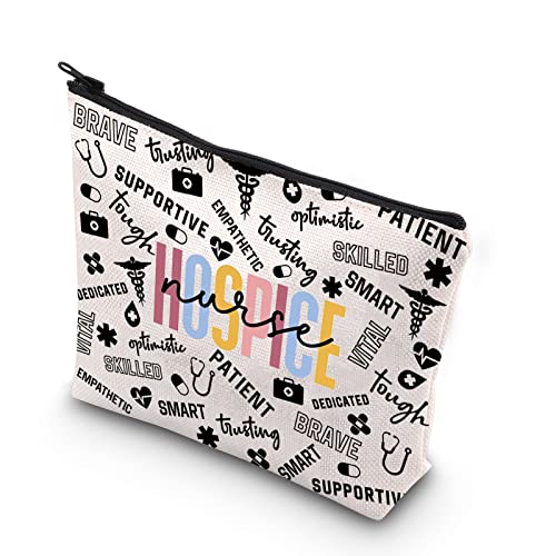 TSOTMO Hospice Nurse Makeup Bag Nurse Thank You Gift Hospice Nurse Life Gift Nurse Week Gift  (Hospice)